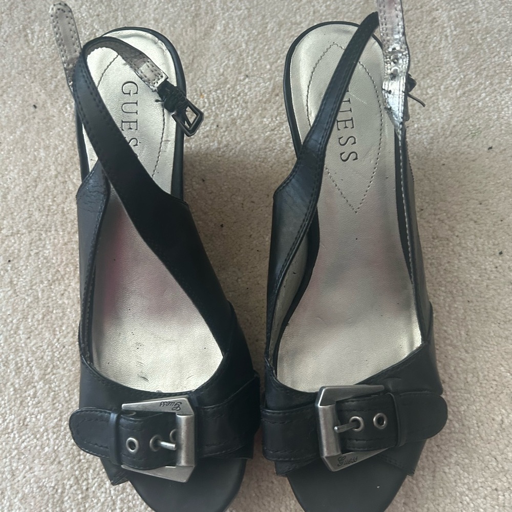 GUESS Black Women's Slingback Sandals